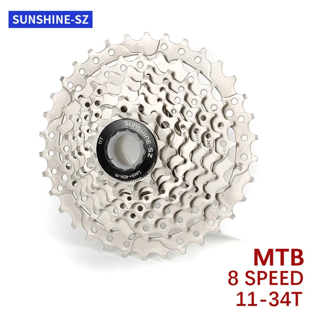 8 Speed Cassette Sprocket Flywheel Bicycle 11-34T Mountain Bike Freewheel For MTB Mountain Bike Parts Bicicleta
8 Speed Cassette Sprocket Flywheel Bicycle 11-34T Mountain Bike Freewheel For MTB Mountain Bike Parts Bicicleta