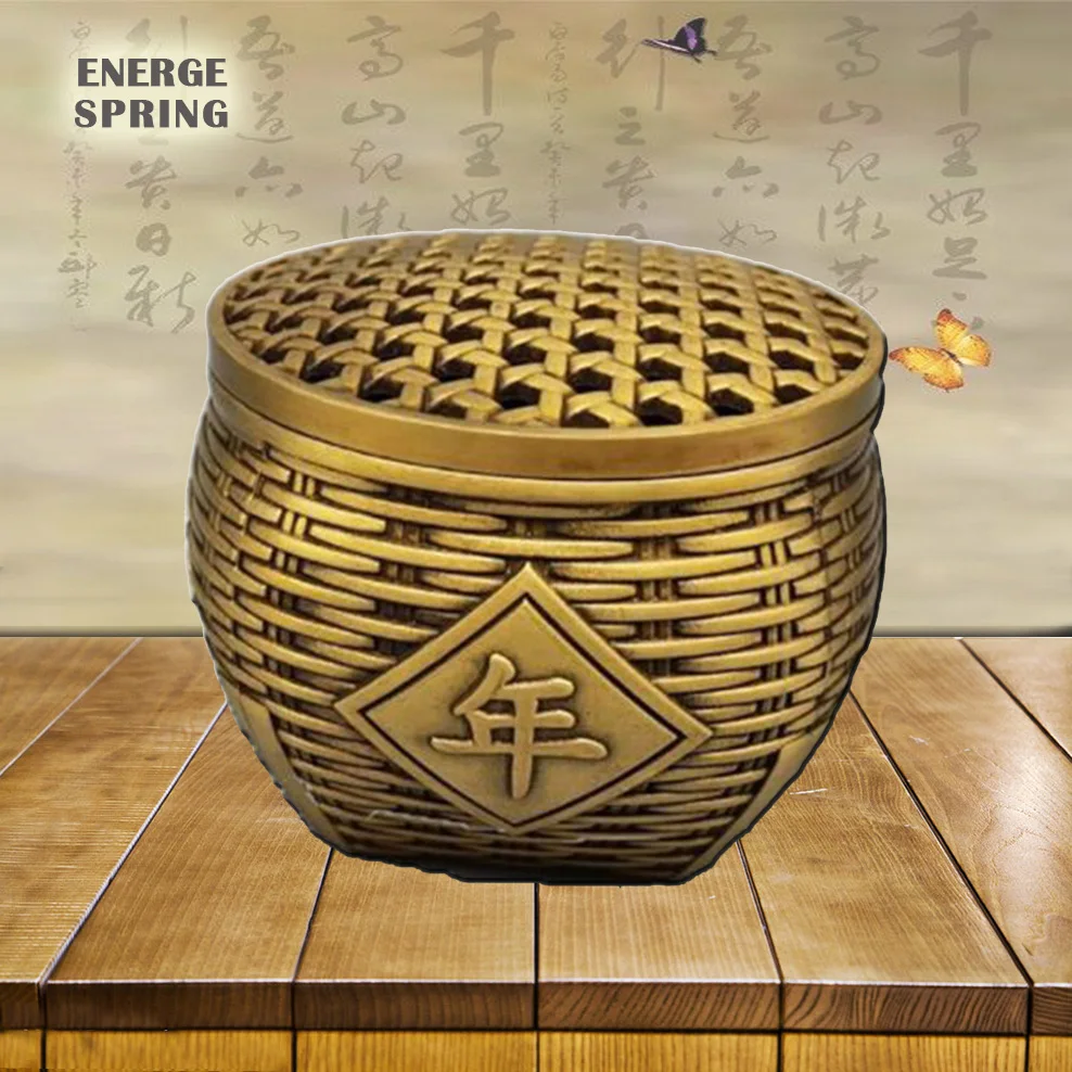 Small Vintage Brass Incense Burner Pure Copper Basket Shape Censer Home Furnishings Tea Ceremony Office Decorations
Small Vintage Brass Incense Burner Pure Copper Basket Shape Censer Home Furnishings Tea Ceremony Office Decorations