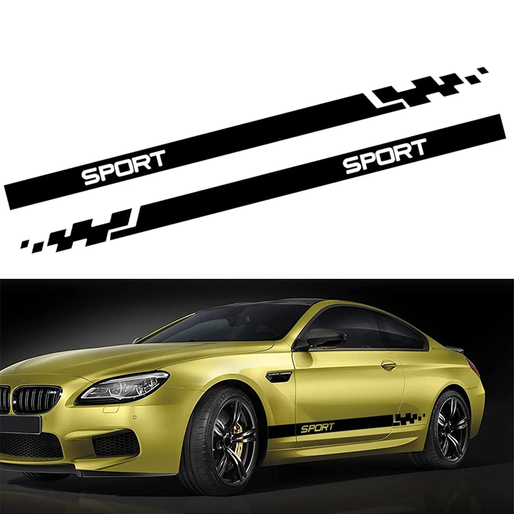 2Pcs Car Sticker Side Door Decals Sport Side Skirt Sticker PVC Vinyl Graphics Decor Waterproof Auto Styling Accessories 180x12cm
2Pcs Car Sticker Side Door Decals Sport Side Skirt Sticker PVC Vinyl Graphics Decor Waterproof Auto Styling Accessories 180x12cm