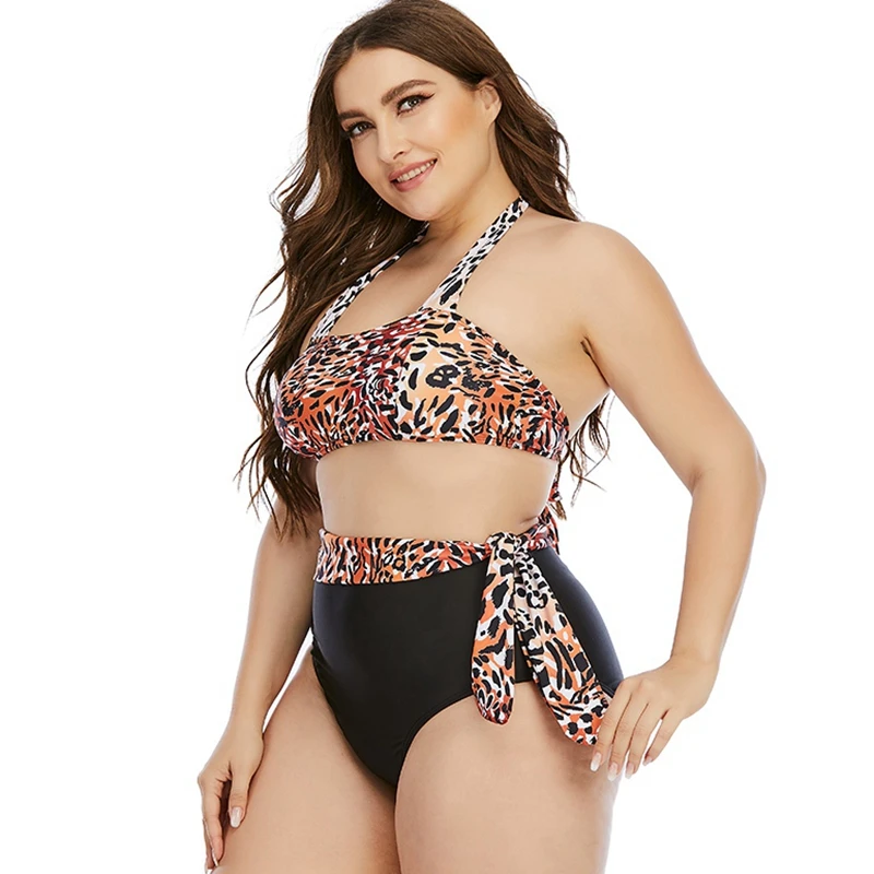 Plus Size High Waist Bikini Women Leopard Swimsuit Push Up Halter Swimwear Side Tied Bathing Suit 2 Piece Sets Bikini 2021 New
Plus Size High Waist Bikini Women Leopard Swimsuit Push Up Halter Swimwear Side Tied Bathing Suit 2 Piece Sets Bikini 2021 New