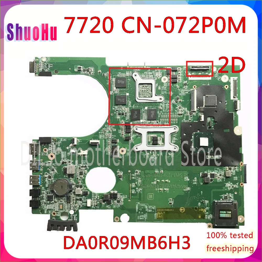 KEFU 17R N7720 For DELL 5720 7720 Motherboard CN-072P0M 072P0M Motherboard DA0R09MB6H1 DA0R09MB6H3 2D GT650M 2GB Work 100% DDR3
KEFU 17R N7720 For DELL 5720 7720 Motherboard CN-072P0M 072P0M Motherboard DA0R09MB6H1 DA0R09MB6H3 2D GT650M 2GB Work 100% DDR3