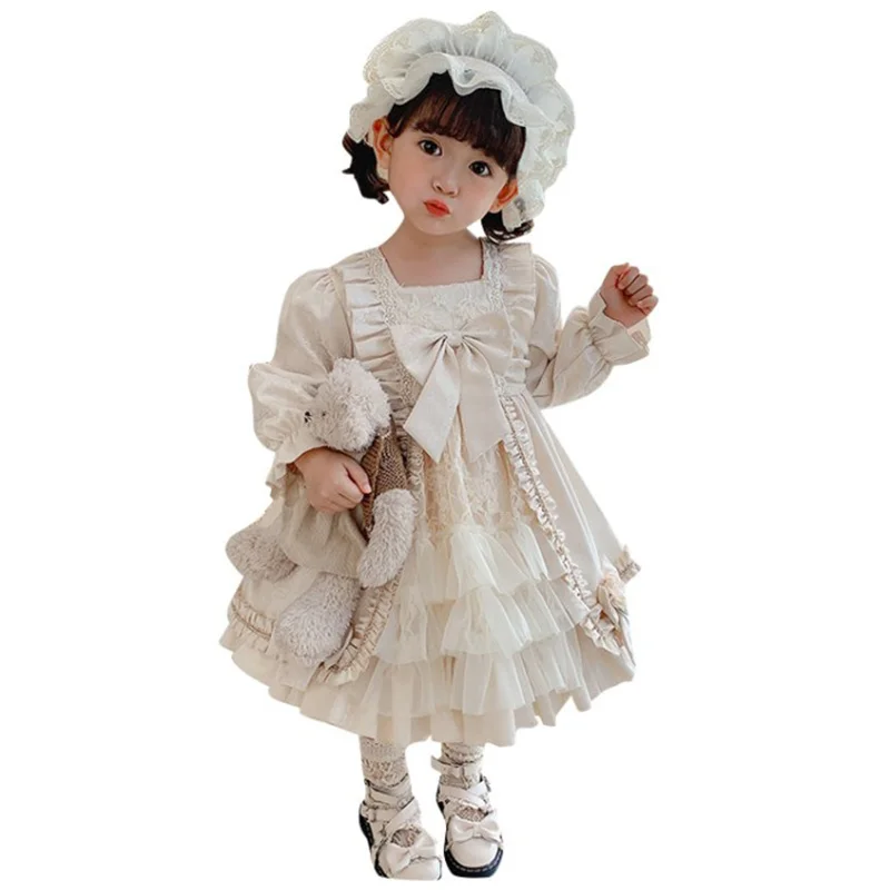 Princess Lolita Crew Neck Lace White Bow Palace Pattern Puffy Dress for Girls Korean Baby Clothes Baby Girls Clothes Christmas
Princess Lolita Crew Neck Lace White Bow Palace Pattern Puffy Dress for Girls Korean Baby Clothes Baby Girls Clothes Christmas