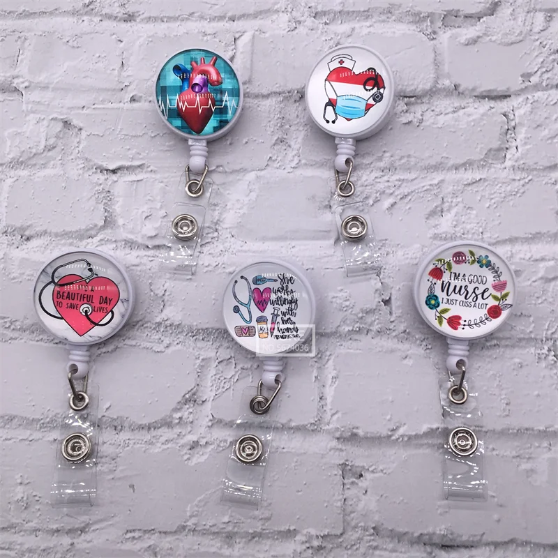 10Pcs/Lot Love Heart Pattern Top Quality Retractable Doctor Nurse Badge Reel Cartoon Personality Name ID Card Badge Holder Clip
10Pcs/Lot Love Heart Pattern Top Quality Retractable Doctor Nurse Badge Reel Cartoon Personality Name ID Card Badge Holder Clip