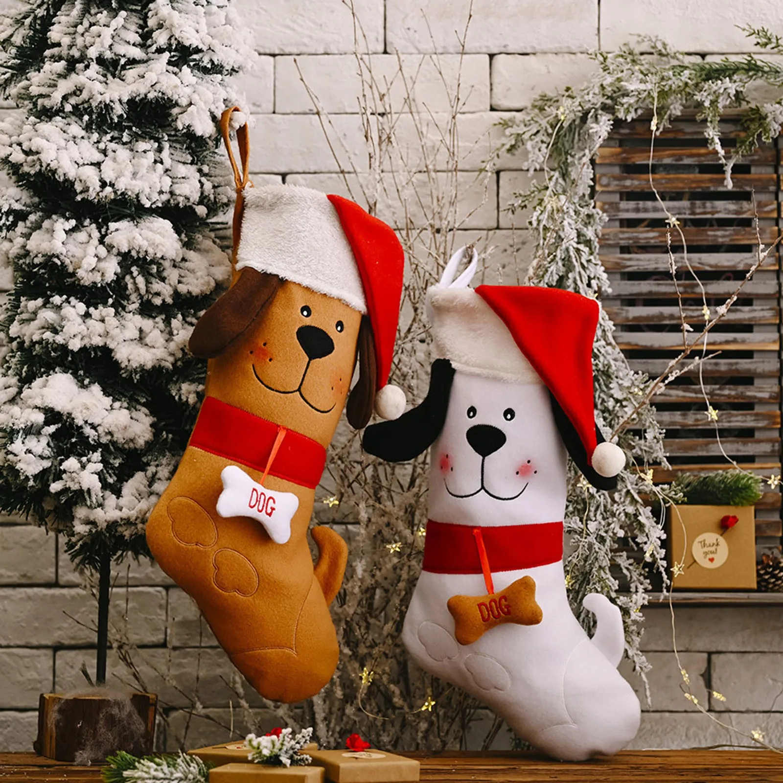 Cute Christmas Stockings Fireplace Hanging Stockings Plush Personalized Home Party Decoration Dog Xmas Hat Socks Kids Gift Bag
Cute Christmas Stockings Fireplace Hanging Stockings Plush Personalized Home Party Decoration Dog Xmas Hat Socks Kids Gift Bag