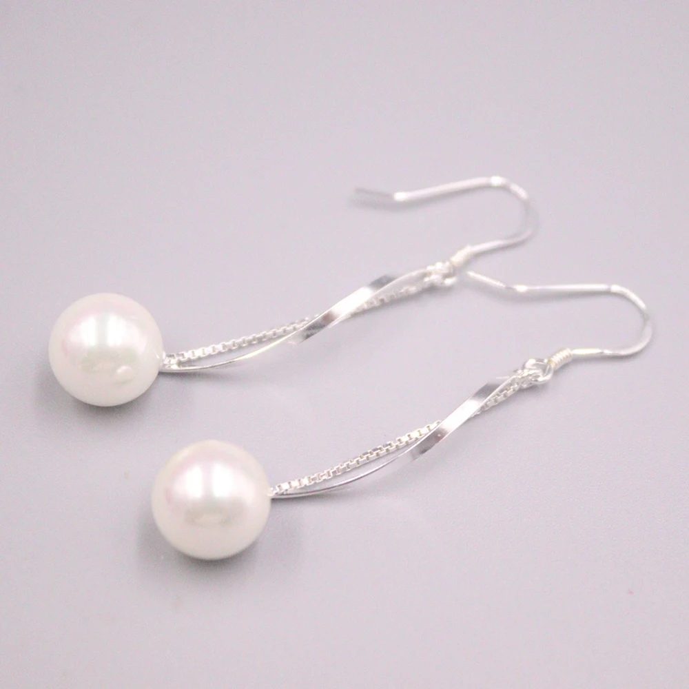 Серьги-подвески женские из серебра 925 пробы, 54 х10 мм 
Серьги-подвески женские из серебра 925 пробы, 54 х10 мм