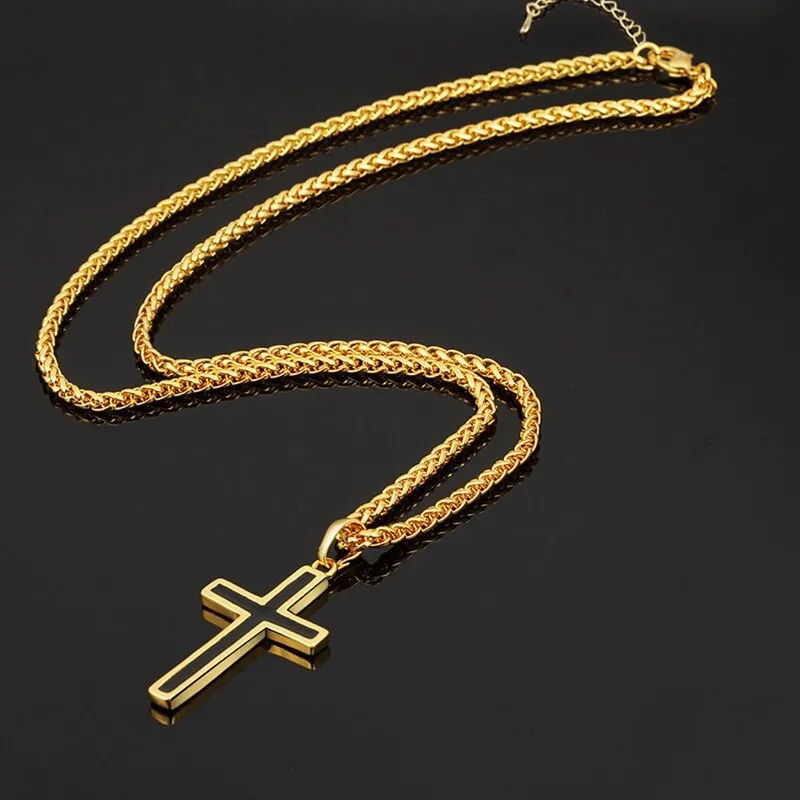 Classic Religious Christian Jewelry Gold Silver Color Cross Enamel Pendant Necklace Stainless Steel Women Christian Jewelry Gift
Classic Religious Christian Jewelry Gold Silver Color Cross Enamel Pendant Necklace Stainless Steel Women Christian Jewelry Gift