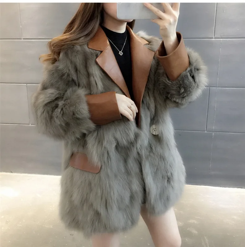 New Winter Jacket Women Real Fox Fur Coat Genuine Sheep Leather Coats and Jackets Fashion Outwwear Streetwear 2020
New Winter Jacket Women Real Fox Fur Coat Genuine Sheep Leather Coats and Jackets Fashion Outwwear Streetwear 2020