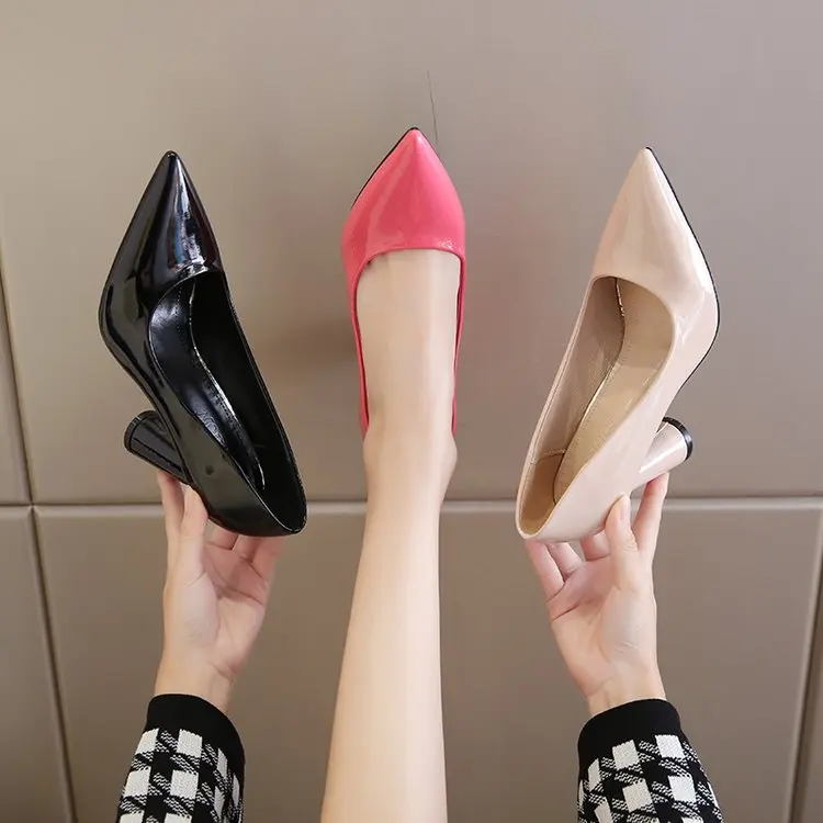 Туфли-лодочки женские с открытым носком, обувь для офиса, свадьбы, вечеринки, низкий каблук, модная обувь для осени 
Туфли-лодочки женские с открытым носком, обувь для офиса, свадьбы, вечеринки, низкий каблук, модная обувь для осени