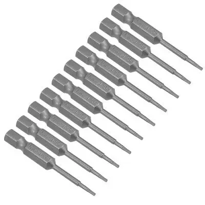 

10pcs 50mm Long 1/4" Hex Shank T5 Torx Head Screwdriver Bit S2 High Alloy Steel