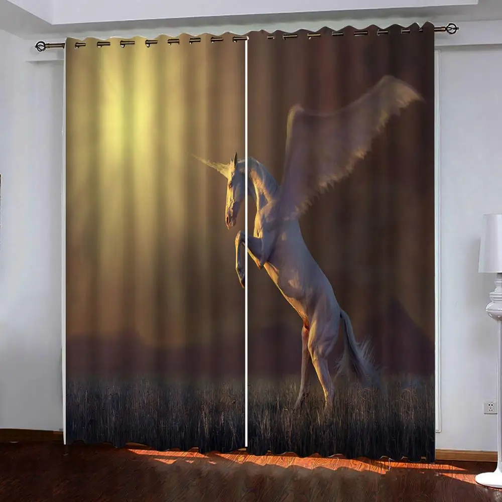 Modern decor 3d Curtains Bedroom blackout Curtains Unicorn is playing Window Drapes 3D lifelike Photo Curtain
Modern decor 3d Curtains Bedroom blackout Curtains Unicorn is playing Window Drapes 3D lifelike Photo Curtain