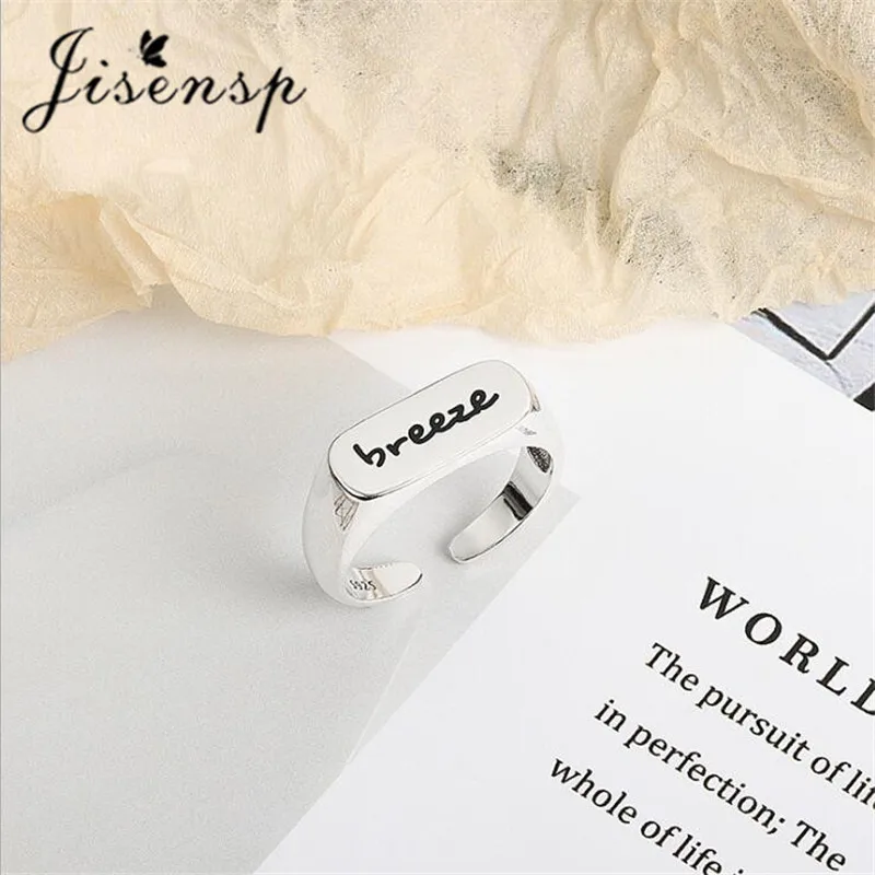 Jisensp Punk Bar Engraved Letter Breeze Open Rings for Women Silver Color Square Glossy Simple Element Design Finger Rings Gift
Jisensp Punk Bar Engraved Letter Breeze Open Rings for Women Silver Color Square Glossy Simple Element Design Finger Rings Gift