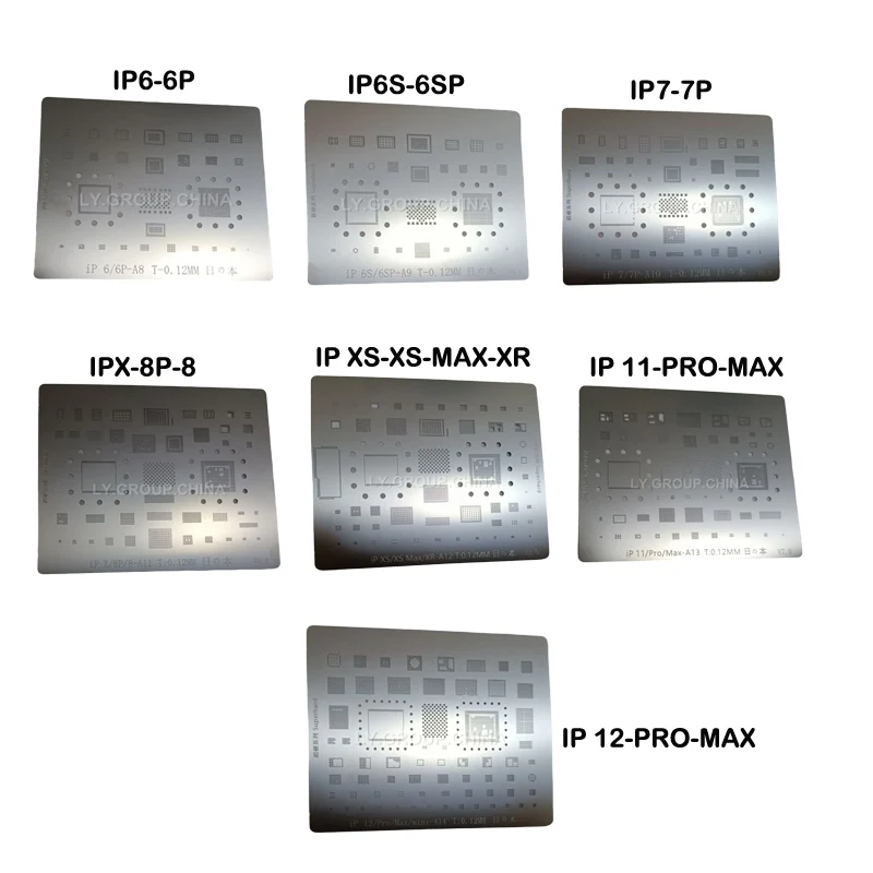 1pcs 7pcs/lot Superhard Square Hole Japan Quality BGA Reballing Stencil Plant Tin Template for IPh 6 7 8 X XS 11 12 Pro IC Chip
1pcs 7pcs/lot Superhard Square Hole Japan Quality BGA Reballing Stencil Plant Tin Template for IPh 6 7 8 X XS 11 12 Pro IC Chip
