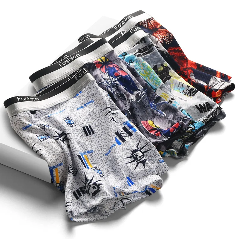 4pcs/lot Men Underwear Male Boxers Convex Pouch Ice Silk Underpants Sports Shorts Breathable Flexible Sexy Pants L-XXXL
4pcs/lot Men Underwear Male Boxers Convex Pouch Ice Silk Underpants Sports Shorts Breathable Flexible Sexy Pants L-XXXL
