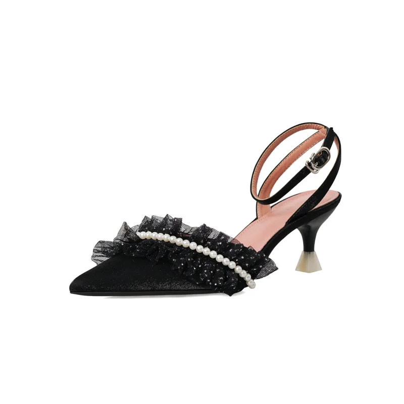 Fashion Womens Shoes 2021 Buckle Strap Sandals Stiletto Heels Suit Female Beige Shallow Mouth Luxury New Black Pearl Closed Comf
Fashion Womens Shoes 2021 Buckle Strap Sandals Stiletto Heels Suit Female Beige Shallow Mouth Luxury New Black Pearl Closed Comf