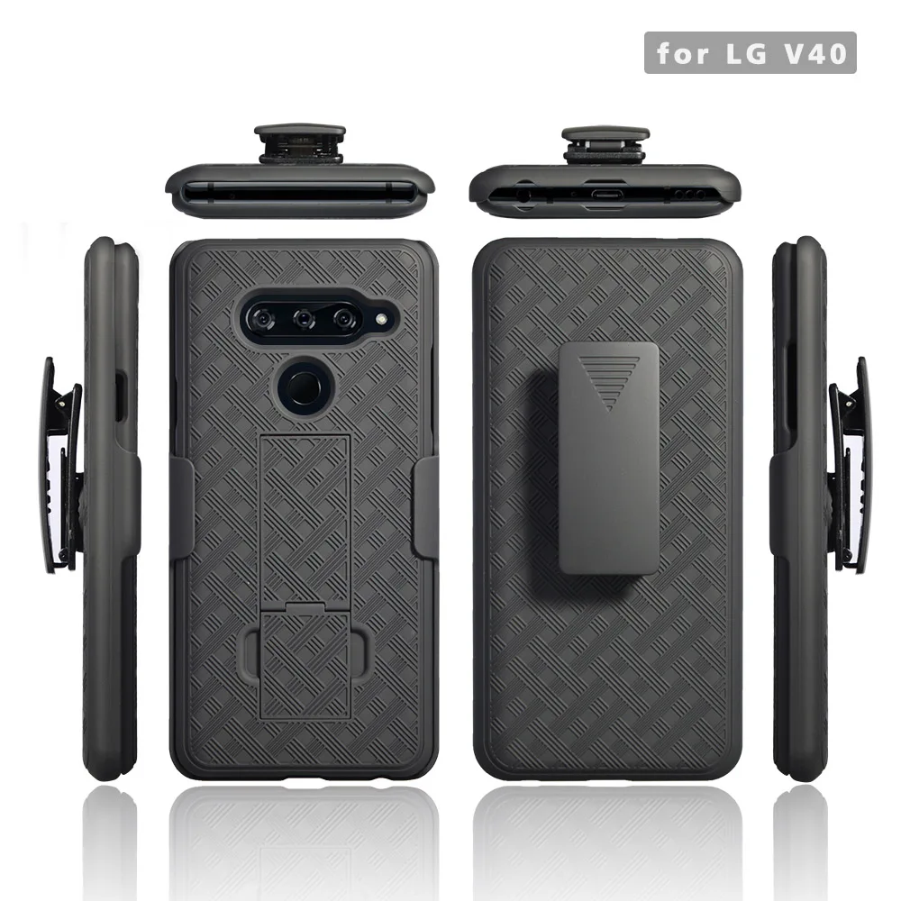 2019 new arrival cell phone holster combo case for lg v40 with built in kickstand 
2019 new arrival cell phone holster combo case for lg v40 with built in kickstand