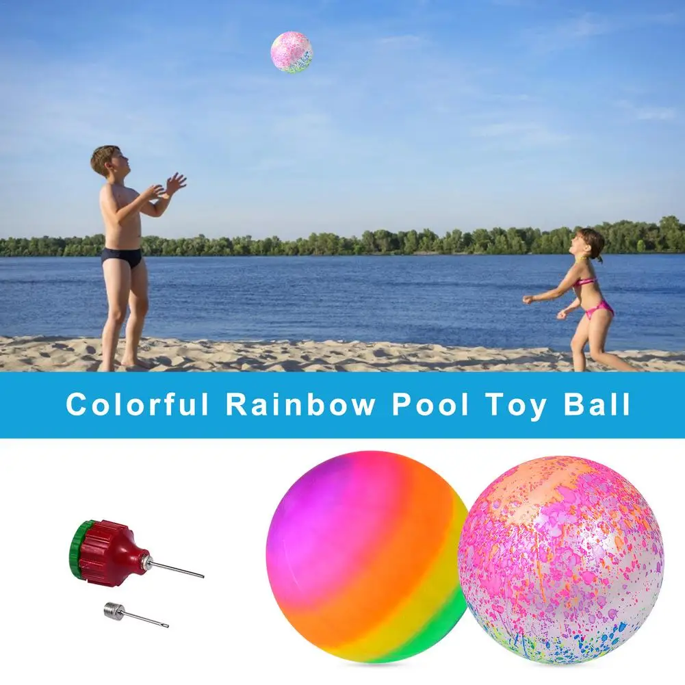 Colorful Rainbow Pool Toy Ball Underwater Game Ball For Teens Indoor Outdoor Inflatable Ball Activity Game Beach Toys For Kids
Colorful Rainbow Pool Toy Ball Underwater Game Ball For Teens Indoor Outdoor Inflatable Ball Activity Game Beach Toys For Kids