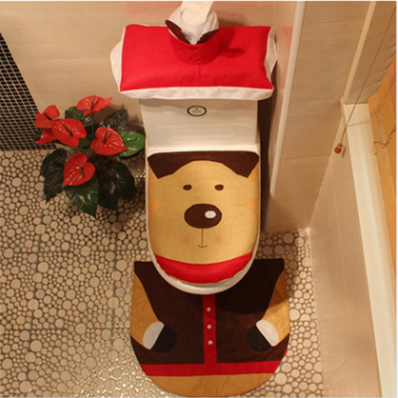 4PCS Toilet Set Santa Reindeer Toilet Seat Water Tank Toilet Paper Box Cover Carpet Christmas and New Year Bathroom Decoration
4PCS Toilet Set Santa Reindeer Toilet Seat Water Tank Toilet Paper Box Cover Carpet Christmas and New Year Bathroom Decoration
