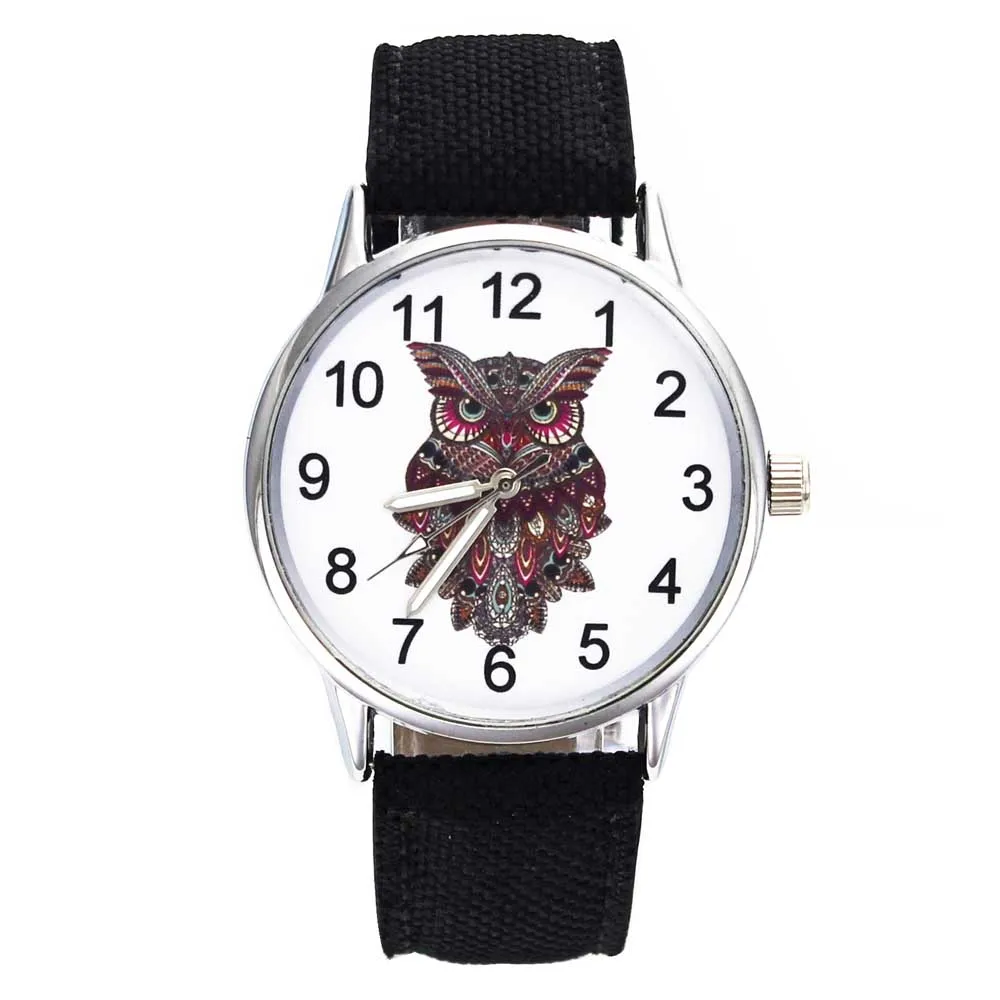 Fashion Casual Sport Ladies Watches Creative Animal Design Cute Owl Pattern Canvas Belt Quartz Wrist Watch for Women Men Gifts
Fashion Casual Sport Ladies Watches Creative Animal Design Cute Owl Pattern Canvas Belt Quartz Wrist Watch for Women Men Gifts