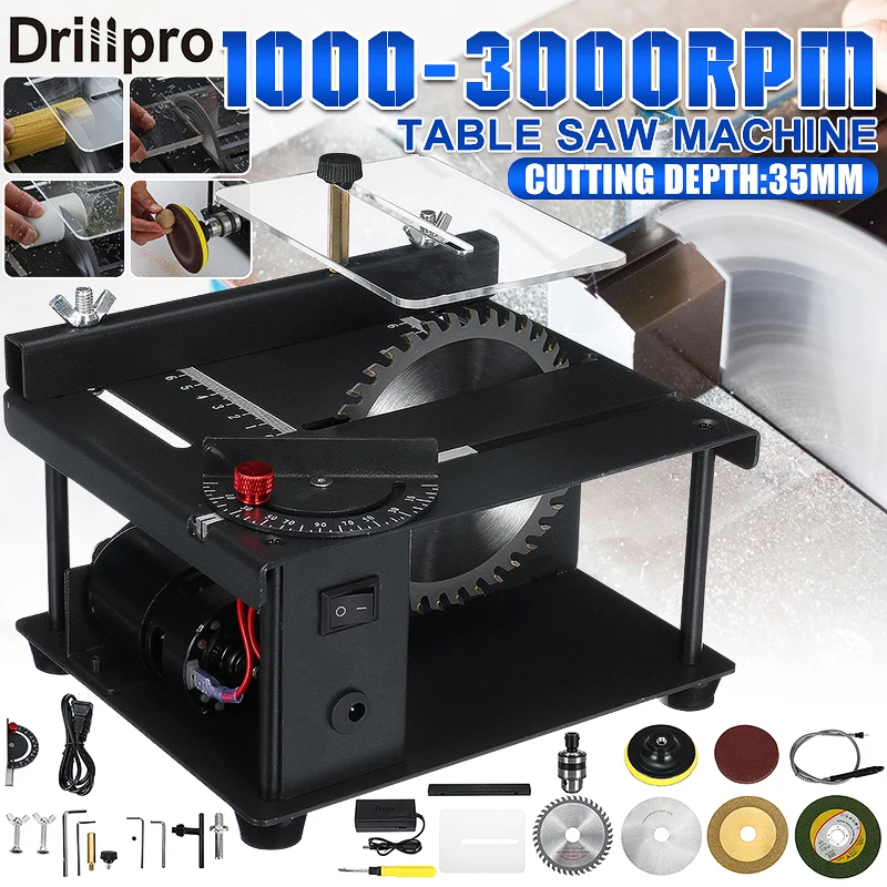 Precision Table Saw mini Bench Saw Set DIY Woodworking Hobby Model Crafts Cutting Tool 200W 110mm Circular Saw Blade Angle Ruler
Precision Table Saw mini Bench Saw Set DIY Woodworking Hobby Model Crafts Cutting Tool 200W 110mm Circular Saw Blade Angle Ruler