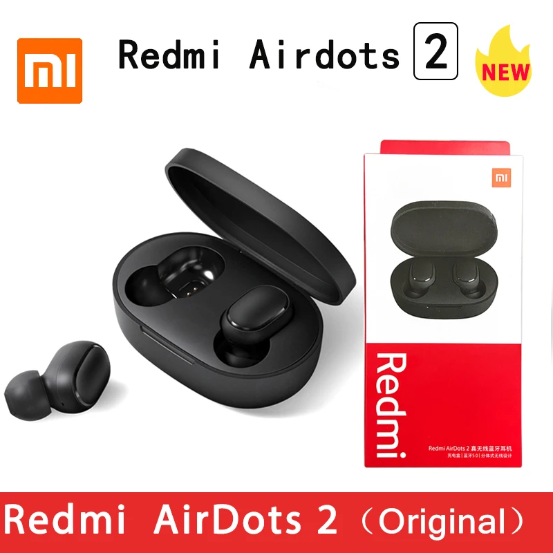 Оригинальные беспроводные наушники Xiaomi Redmi Airdots 2 TWS bluetooth 5 0 со снижением шума