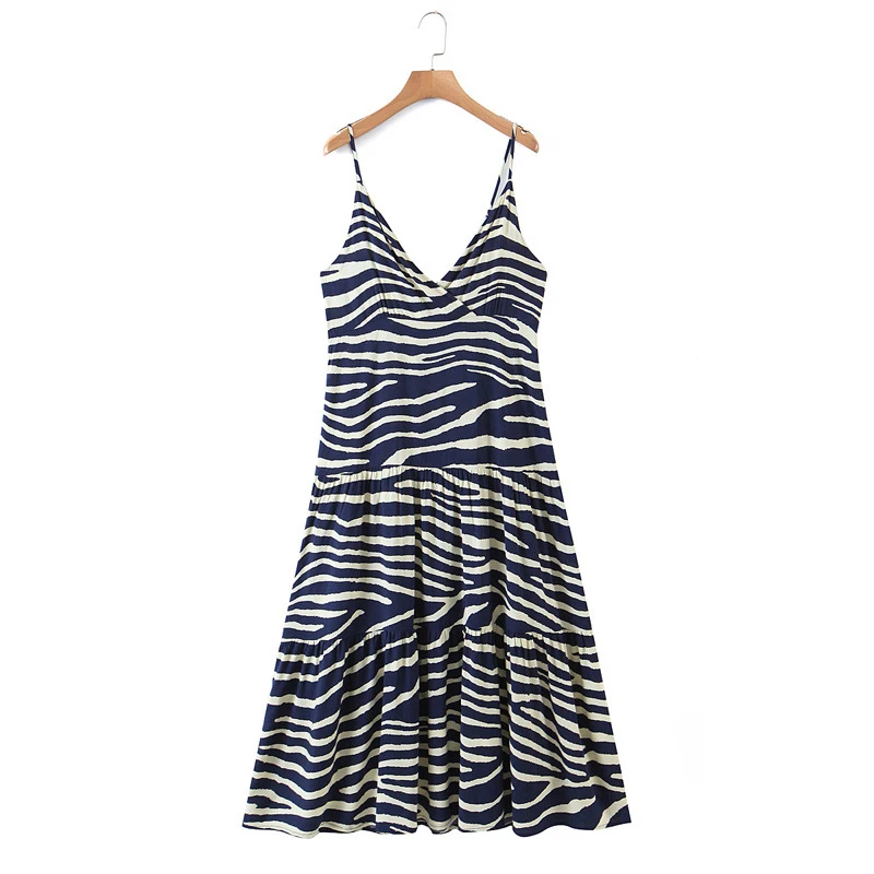 DOUJILI Fashion Summere Dress Sleeveless Backless Soft Loose Zebra Pattern Dress Sexy Temperament Camisole Women Dress 
DOUJILI Fashion Summere Dress Sleeveless Backless Soft Loose Zebra Pattern Dress Sexy Temperament Camisole Women Dress