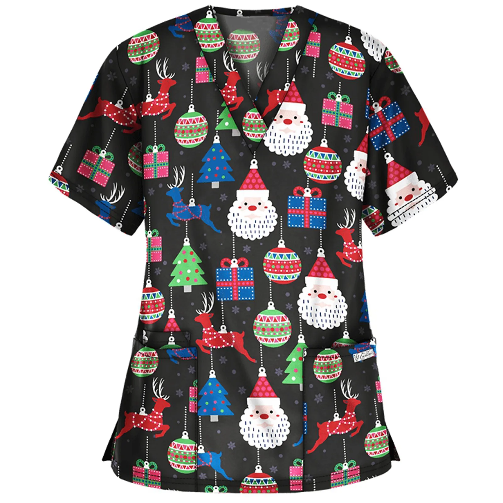 Christmas Thanksgiving Blouse Clotheswomen's Blouses T-shirt Women's Clothing Women Short Sleeve V-neck Tops Working Uniform
Christmas Thanksgiving Blouse Clotheswomen's Blouses T-shirt Women's Clothing Women Short Sleeve V-neck Tops Working Uniform