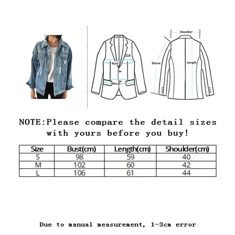 Zoulv Female Solid Pockets Buttons 2021 New Jean Outerwear Broken hole Denim Jacket Women Vintage Frayed Loose Streetwear Coat
Zoulv Female Solid Pockets Buttons 2021 New Jean Outerwear Broken hole Denim Jacket Women Vintage Frayed Loose Streetwear Coat