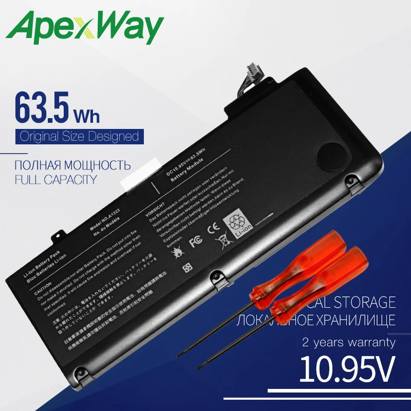 Аккумулятор A1322 A1278, 10,95 Вт/ч, 2009 в, для Apple A1322, Apple MacBook Pro 13 дюймов 2010 2011 MB991LL/A MB990LL/A MB990J/A MC700 MC724
Аккумулятор A1322 A1278, 10,95 Вт/ч, 2009 в, для Apple A1322, Apple MacBook Pro 13 дюймов 2010 2011 MB991LL/A MB990LL/A MB990J/A MC700 MC724