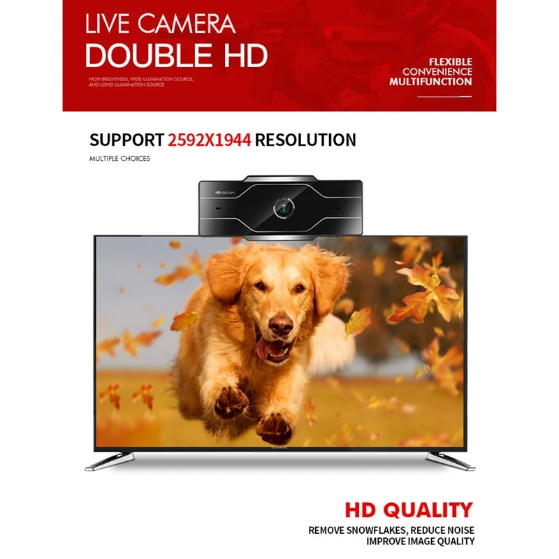 720P Webcam with Dual Microphone USB Camera Stereo Sound High-Definition Focu for PC Laptop Desktop Video Call
720P Webcam with Dual Microphone USB Camera Stereo Sound High-Definition Focu for PC Laptop Desktop Video Call