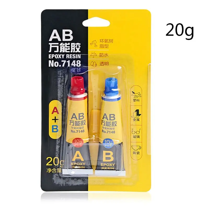 2Pcs 10g+10g Epoxy Resin AB Glue For Plastic Glass Metal Ceramic Strong Adhesive Universal Waterproof Transparent Glue
2Pcs 10g+10g Epoxy Resin AB Glue For Plastic Glass Metal Ceramic Strong Adhesive Universal Waterproof Transparent Glue