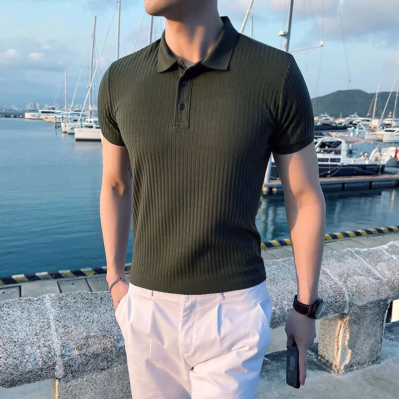 Men Clothing 2021 Summer Vacation Style British Men's T-shirt Slim Knit T-shirt Social Guy T-shirt Men
Men Clothing 2021 Summer Vacation Style British Men's T-shirt Slim Knit T-shirt Social Guy T-shirt Men