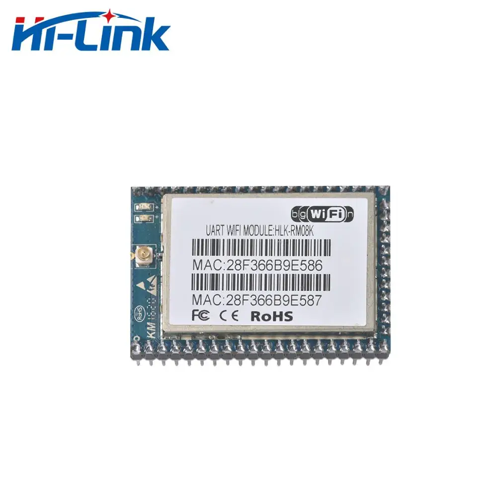 Бесплатная доставка 2 шт./лот HLK RM08K Smart WiFi серийный модуль Ethernet для