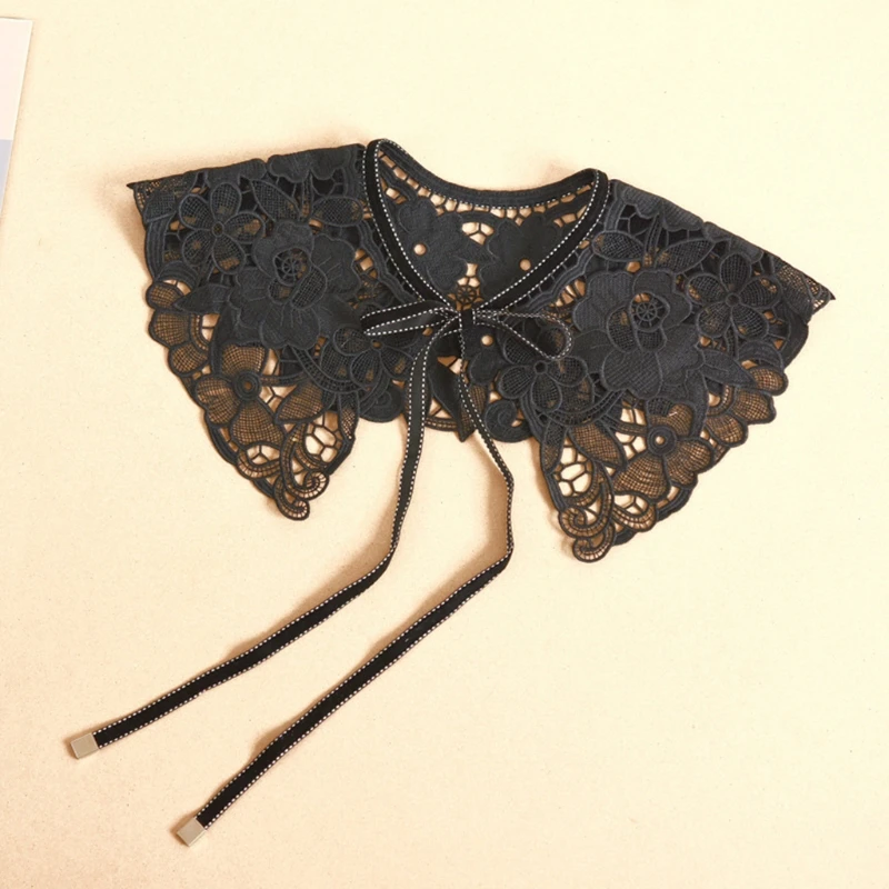 Women Decorative Fake Collar Hollow Out Jacquard Floral Shawl Necklace Capelet K3NF
Women Decorative Fake Collar Hollow Out Jacquard Floral Shawl Necklace Capelet K3NF