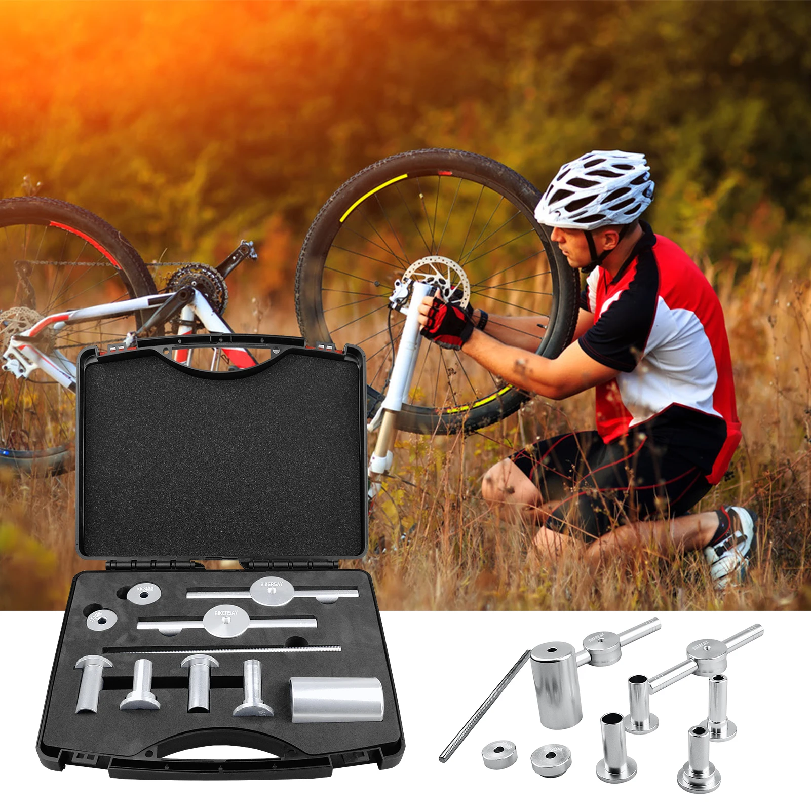 Bicycle Repair Kit Tool Set Bike Hub Bearing Disassembly Installation Tool Bicycle Bearing Remover Patches Cycling Accessories
Bicycle Repair Kit Tool Set Bike Hub Bearing Disassembly Installation Tool Bicycle Bearing Remover Patches Cycling Accessories