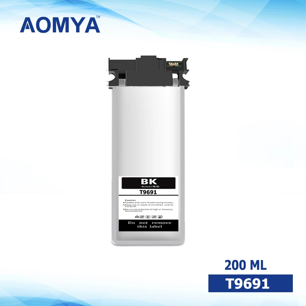 Чернильный картридж Aomya T9691 BK, 200 мл, с пигментными чернилами и чипом для принтера Epson Staff Pro WF-M5299/M5799
Чернильный картридж Aomya T9691 BK, 200 мл, с пигментными чернилами и чипом для принтера Epson Staff Pro WF-M5299/M5799