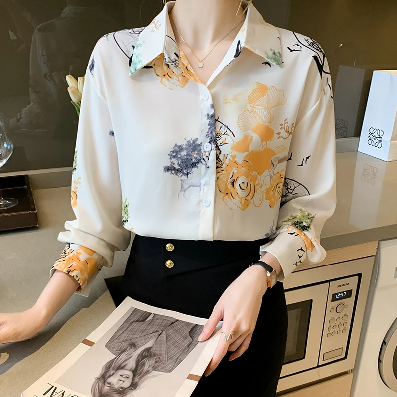 Chikichi 2021 Spring and Autumn New Style Korean Fashion Retro Lapel Chiffon Printing Loose Long-sleeved Button Shirt Women
Chikichi 2021 Spring and Autumn New Style Korean Fashion Retro Lapel Chiffon Printing Loose Long-sleeved Button Shirt Women
