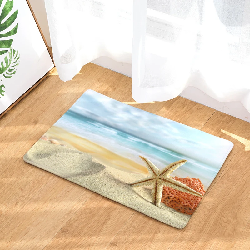 Flannel Thickened Entrance Doormat Beach Pattern Door Mat Water-absorbing Anti-slip Bathroom Rug Floor Mat Dor Mats Outdoor
Flannel Thickened Entrance Doormat Beach Pattern Door Mat Water-absorbing Anti-slip Bathroom Rug Floor Mat Dor Mats Outdoor