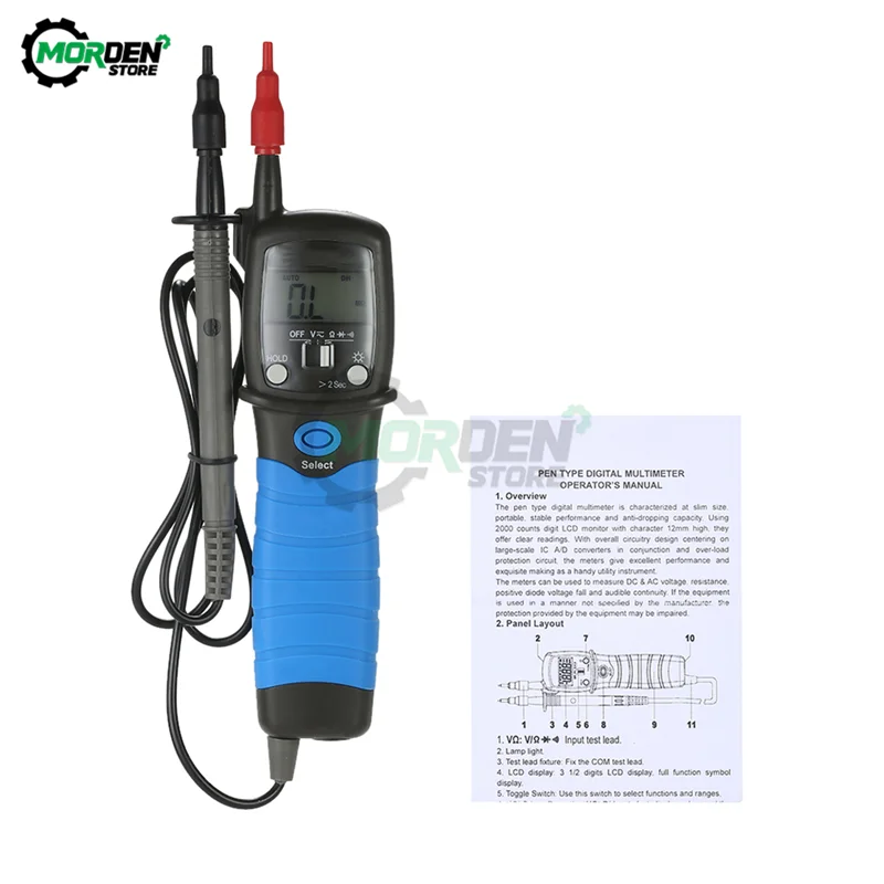 Digital Multimeter Pen Type AC DC 600V Voltmeter Resistance Diode Continuity Tester Resistance Diode Continuity Tester
Digital Multimeter Pen Type AC DC 600V Voltmeter Resistance Diode Continuity Tester Resistance Diode Continuity Tester