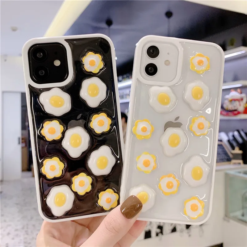 Cute 3D Poached Egg Luxury Phone Case For iPhone 11 12 Pro Max 7 8 Plus XR X Xs 12 Mini SE2020 Clear Shockproof Back Cover Coque
Cute 3D Poached Egg Luxury Phone Case For iPhone 11 12 Pro Max 7 8 Plus XR X Xs 12 Mini SE2020 Clear Shockproof Back Cover Coque