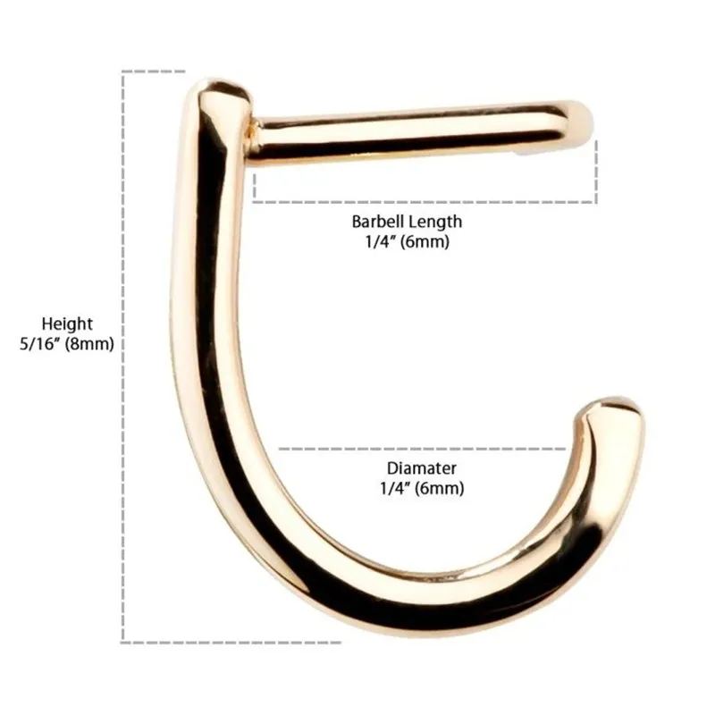 2021 New Nose Ring Stud New Nose Clip Gold Color Stainless Steel Hot Sale Nasal Septum Nose Ring Body Piercing Jewelry
2021 New Nose Ring Stud New Nose Clip Gold Color Stainless Steel Hot Sale Nasal Septum Nose Ring Body Piercing Jewelry