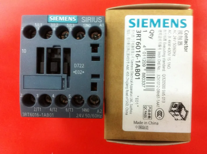 Контактор Siemens 3RT6016-1AB01 3RT60161AB01 24 В переменного тока 1 шт. | Безопасность и защита