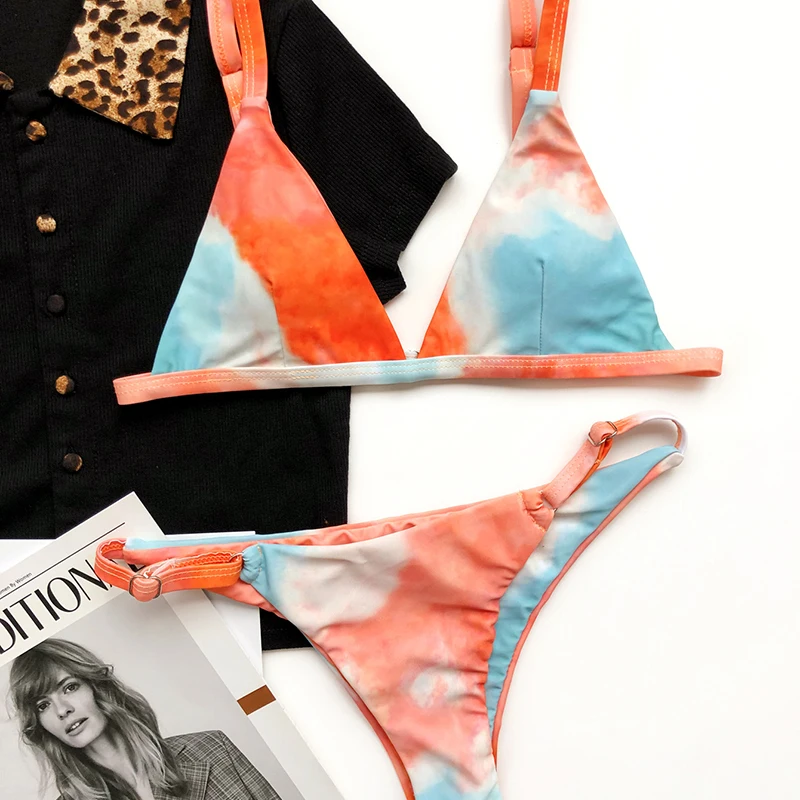 Beach Bikini Sexy Tie-dye Swimsuit Bikini Low Waist Strap Swimsuit Women Swimwear Female Print Sexy Bathing Suit Swimming Wear
Beach Bikini Sexy Tie-dye Swimsuit Bikini Low Waist Strap Swimsuit Women Swimwear Female Print Sexy Bathing Suit Swimming Wear