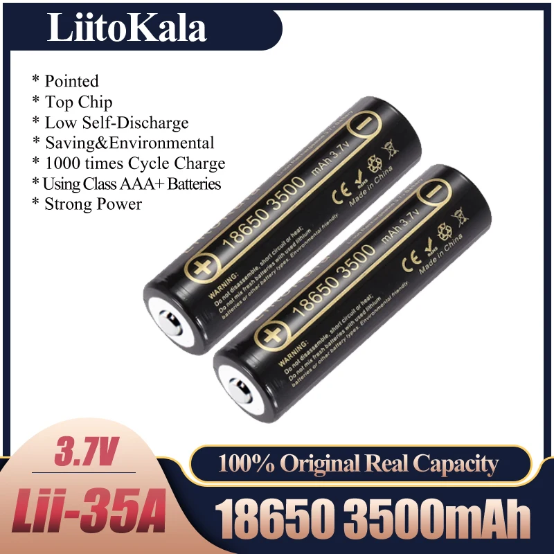 Brand New Liitokala Lithium Battery 18650 Lii-35a Rechargeable 3500mah Large Capacity 3.7v Pointed Lamp Flashlight Battery
Brand New Liitokala Lithium Battery 18650 Lii-35a Rechargeable 3500mah Large Capacity 3.7v Pointed Lamp Flashlight Battery
