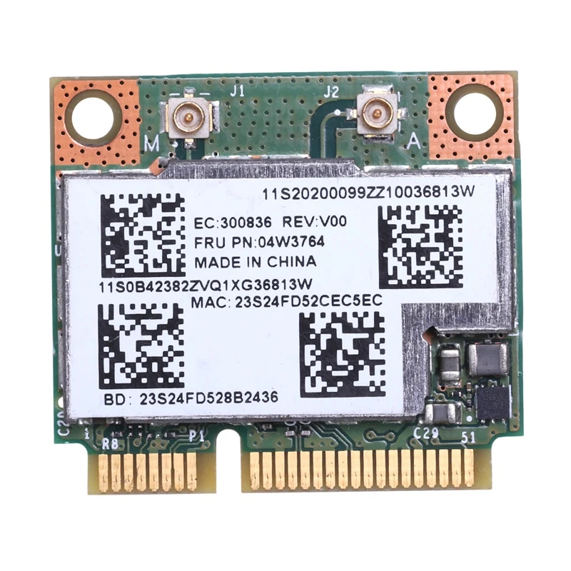 BCM943228HMB Dual Band WIFI Wireless Bluetooth 4.0 MINI PCI-E Card for IBM Lenovo E430 E431
BCM943228HMB Dual Band WIFI Wireless Bluetooth 4.0 MINI PCI-E Card for IBM Lenovo E430 E431