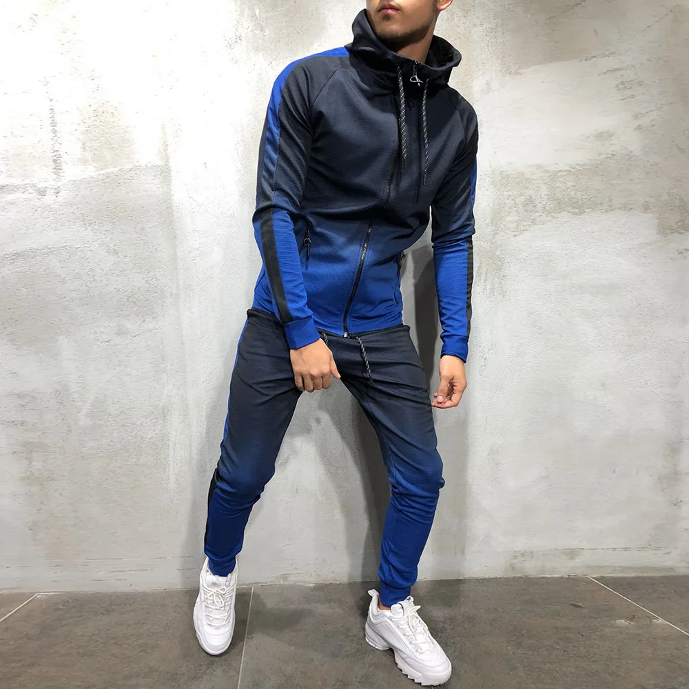 Men Two Piece Outfits 2020 New Autumn Hip Hop Casual Gradient Style Men Tracksuit Zipper Track Jackets Sweatpants
Men Two Piece Outfits 2020 New Autumn Hip Hop Casual Gradient Style Men Tracksuit Zipper Track Jackets Sweatpants