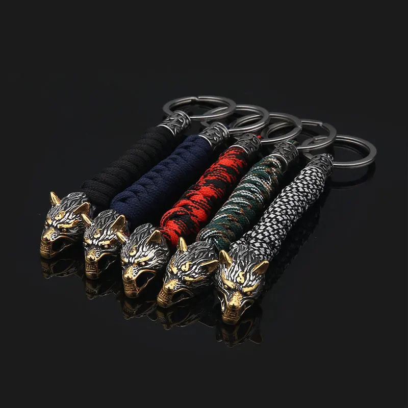 Handmade Vintage Celtic wolf Keychains Vikings Knife Pendant Stainless Steel Paracord Rope Survival Keyring Male Bag Accessories
Handmade Vintage Celtic wolf Keychains Vikings Knife Pendant Stainless Steel Paracord Rope Survival Keyring Male Bag Accessories