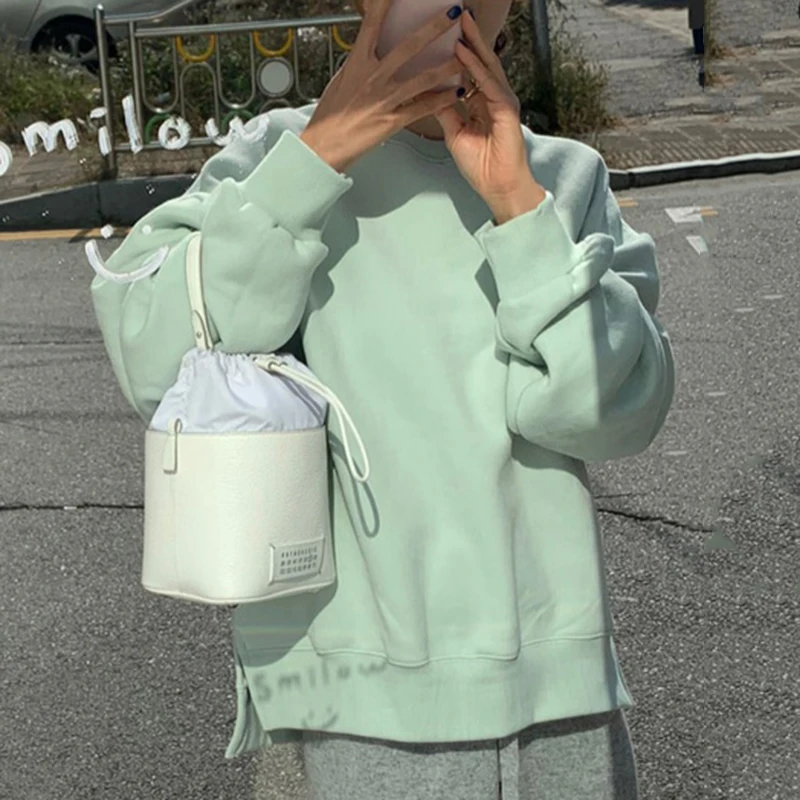 Plush Velvet Thicken Irregular Split Hoodies Women Loose Long Sleeve Round Neck Pullover Sweatshirt Sweatshirts Vintage
Plush Velvet Thicken Irregular Split Hoodies Women Loose Long Sleeve Round Neck Pullover Sweatshirt Sweatshirts Vintage