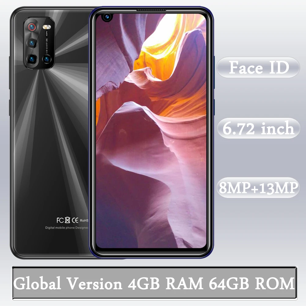 8MP + 13MP 7A Pro Global смартфонов Face ID Android 4G Оперативная память 64G Встроенная 6 72 "Экран