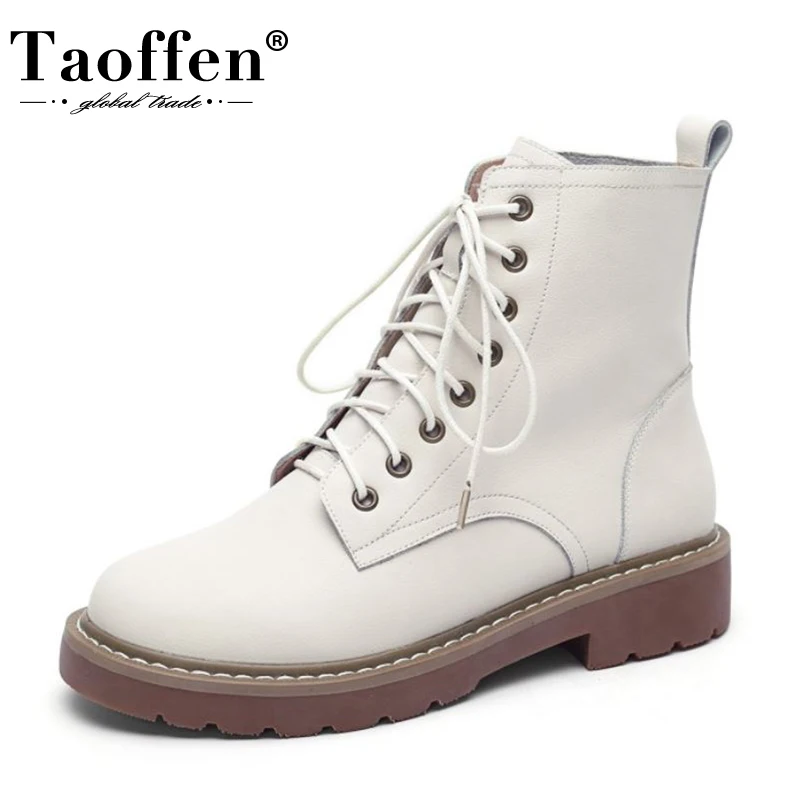 TAOFFEN Women Short Boots Real Leather Woman Ankle Boots Fashion Casual Winter Autumn Shoes Woman Footwear Size 34-41
TAOFFEN Women Short Boots Real Leather Woman Ankle Boots Fashion Casual Winter Autumn Shoes Woman Footwear Size 34-41