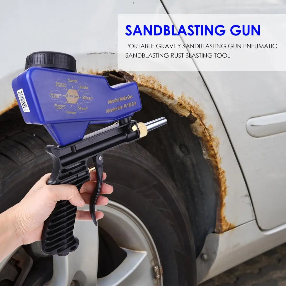 Handheld Pneumatic Sandblaster Sandblasting Spray Gun with Nozzles Anti-rust Sand Blasting Abrasive Power Tools Kit
Handheld Pneumatic Sandblaster Sandblasting Spray Gun with Nozzles Anti-rust Sand Blasting Abrasive Power Tools Kit